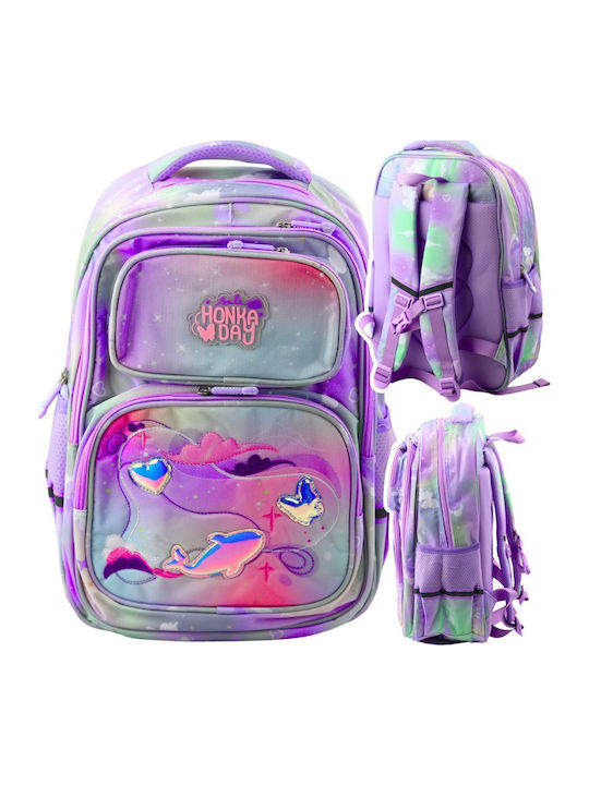 Pastel Color School Backpack Chest Strap 20l