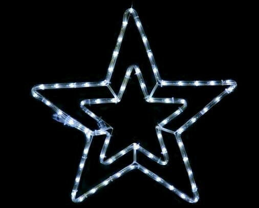 Aca Double Stars Crăciunesc Decorativ Suspendata Stea cu lumină LED Plastic 55x55x55buc 1buc