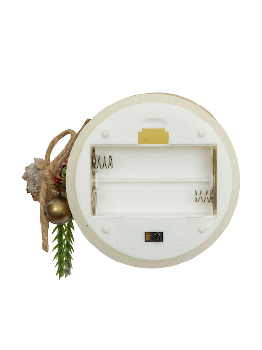 Christmas Plastic White Battery Candle 12.5x7.5cm