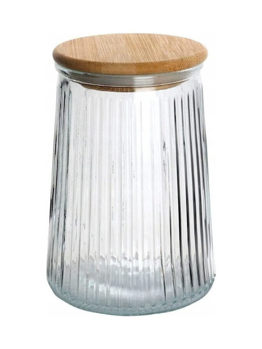 Koopman Allgemeine Verwendung Glasvase mit Deckel Transparent 950ml 1 Stück