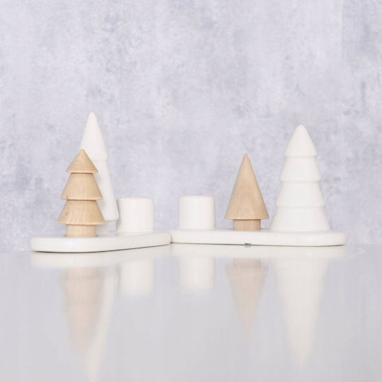 Home&Styling Collection Χριστουγεννιάτικο Κερί Γκρι