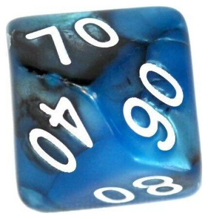 Σετ Ζαριών Rebel Rpg Δίχρωμα Μαύρο-μπλε