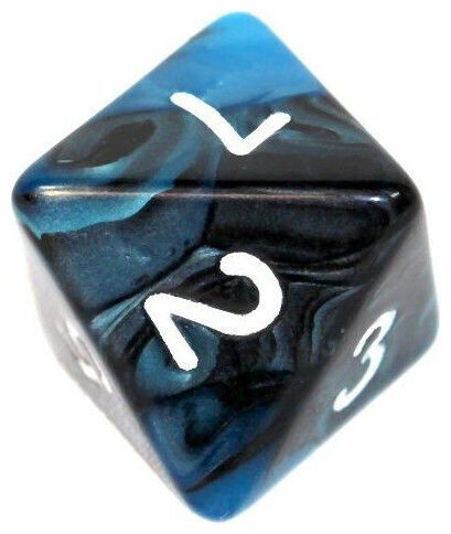 Σετ Ζαριών Rebel Rpg Δίχρωμα Μαύρο-μπλε