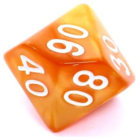 Rpg Rebel Dice Set Pearl Dark Yellow White Numbers