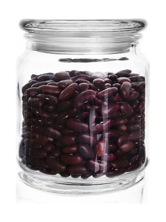 Orion Vase General Use with Lid Glass Transparent 580ml
