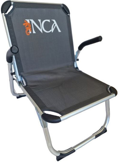 Inca Small Chair Beach Aluminium with High Back Gray