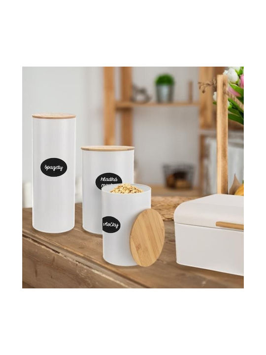 Orion General Use Jar with Lid Metallic White 2300ml 1 Piece