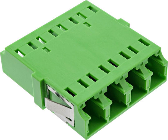 Inline Fiber Optic Coupler Quad Lc Lc Singlemode Green Ceramic Sleeve