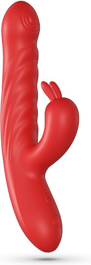 Crushious Δονητής Rabbit Κόκκινος
