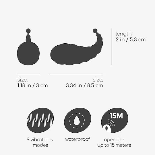 Crushious Vibrator Ei mit Fernbedienung Schwarz