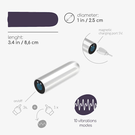 Crushious Mini Vibrator Geschoss 8,6cm Weiß