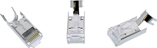 Inline Inline Crimp Plugs Cat.6a Rj45 Shielded Bend Protection Insertion Guide Black Pack of 10 Pieces