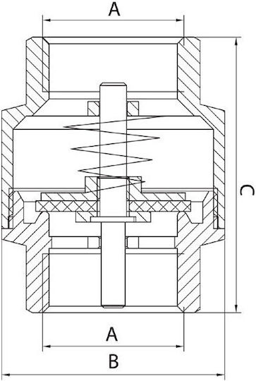 Ferro Rückschlagventil Messing Element Klemmen 5/4" Zzm4
