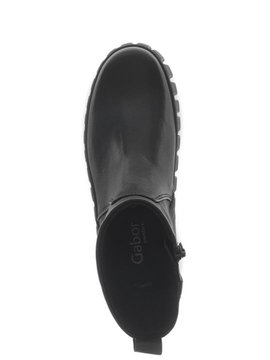 Ghete Dama De Piele Cu Platformă Negre
