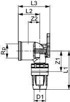 Ъглова Месингова Стандарт 20 Mm X 1/2" Gw 8620003