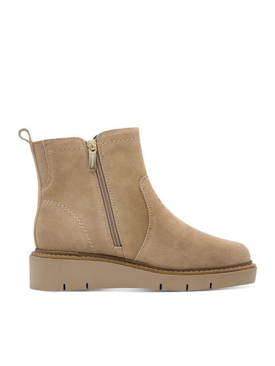 Leather Women's Ankle Boots Brown
