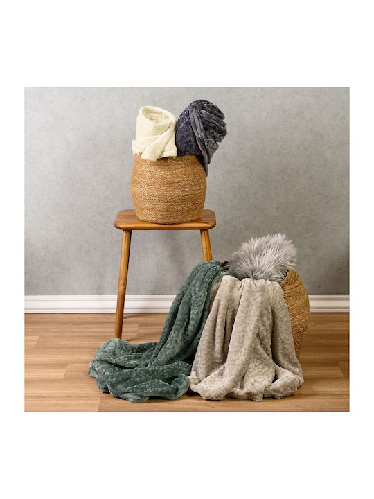Melinen Giza Cuverturi Pentru Canapea 3 Locuri Jacquard 170x300cm Gri Închis