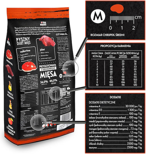 Pan Miesko Dry Food for Adult Cats with Beef 0.4kg
