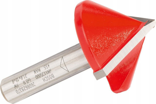 Bosch Expert V-groove Cutter Wood 31.8mm 90° 8mm Shank Double-edged