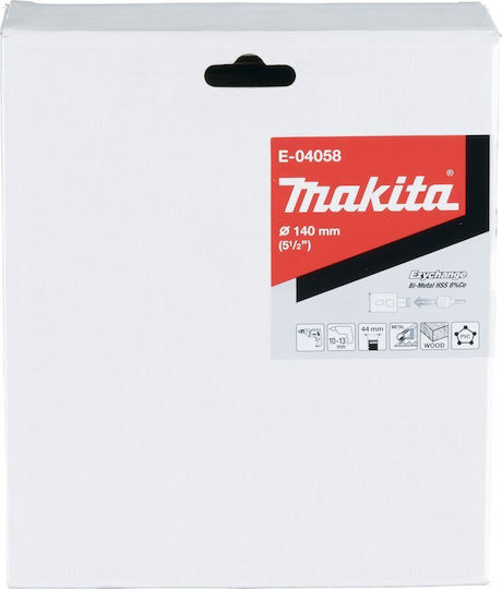Makita Ποτηροτρύπανo Ξηρής Κοπής με Διάμετρο 140mm για Ξύλο, Μέταλλο και Πλαστικό