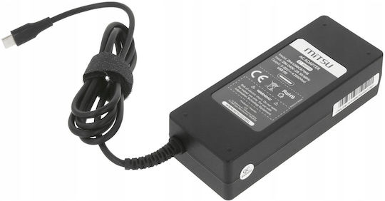 Mitsu 87W Usb-C Laptop-Ladegerät Usbc 5-20,2V 3-4,3A Schwarzes Notebook