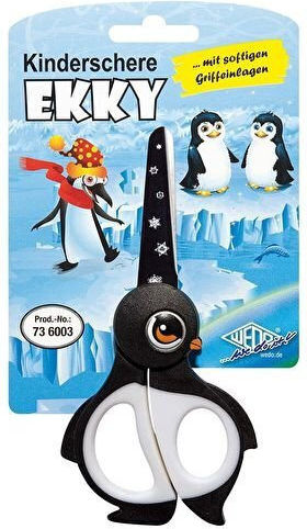 Wedo 73 6003 School Office Scissors Universal Straight Cut Black White