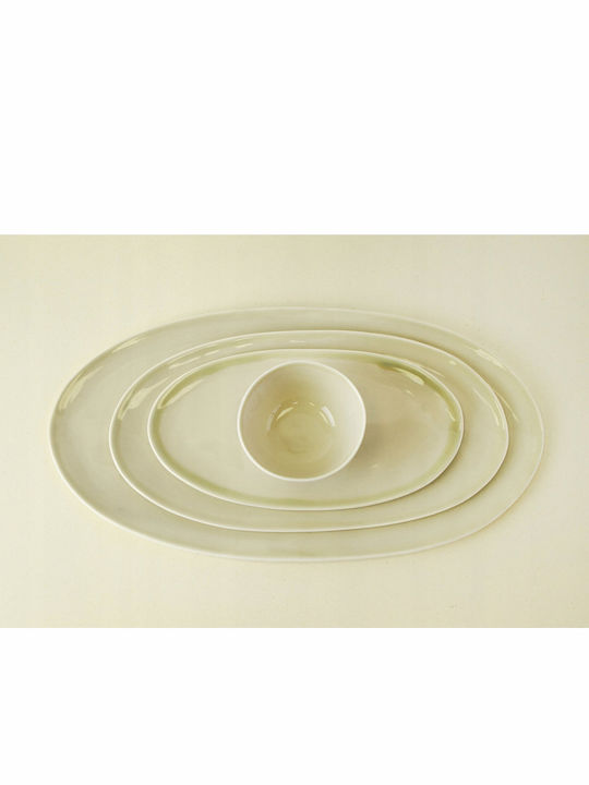 Teller Untiefe Oval Beige 34.5x15cm