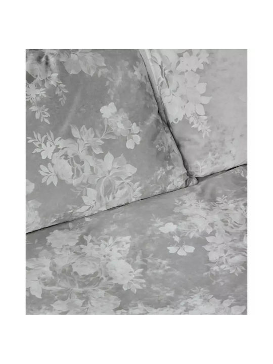 Kentia Σετ Παπλωματοθήκη King Size με 2 Μαξιλαροθήκες 260x240cm Vanessa Grey
