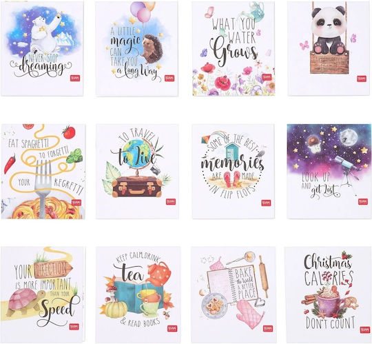 Monthly Diary Wooden Base 2026 Aphorisms 13x10.5 Legami
