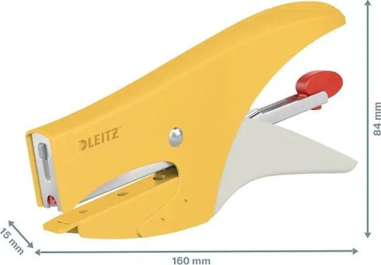 Stapler Leitz Leitz 56450019 15 Sheets Yellow Flat Clench 150x P2 No 10 Metal 80 G/m²
