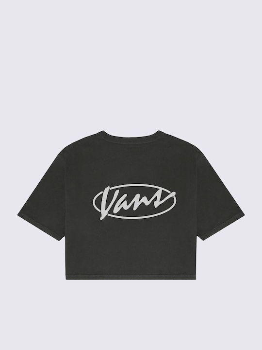 Script Women's Crop T-shirt Gray
