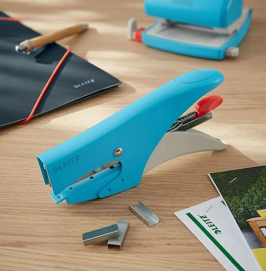 Stapler Leitz Leitz 56450061 15 Sheets Blue Flat Clench 150x P2 No 10 Metal 80 G/m²