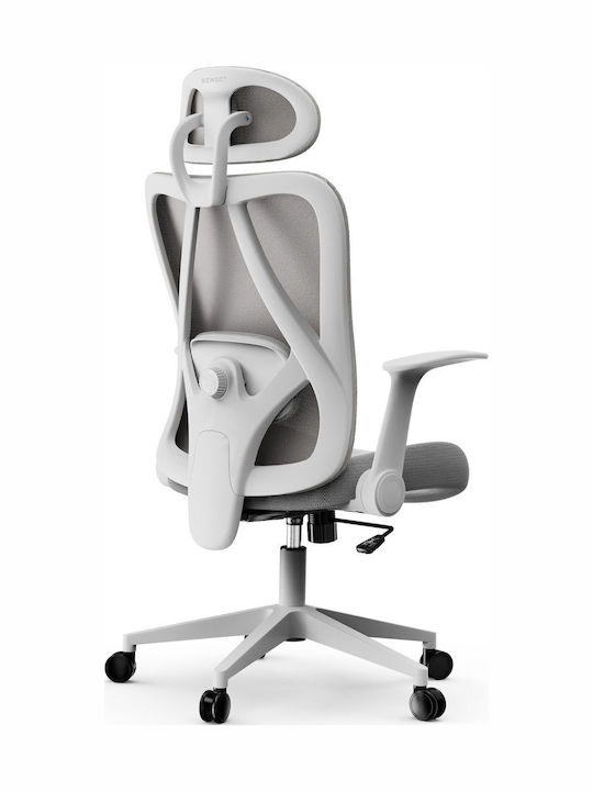 Καρέκλα Γραφείου με Μπράτσα White-grey SENSE7 Καρέκλα Γραφείου με Μπράτσα White-grey SENSE7