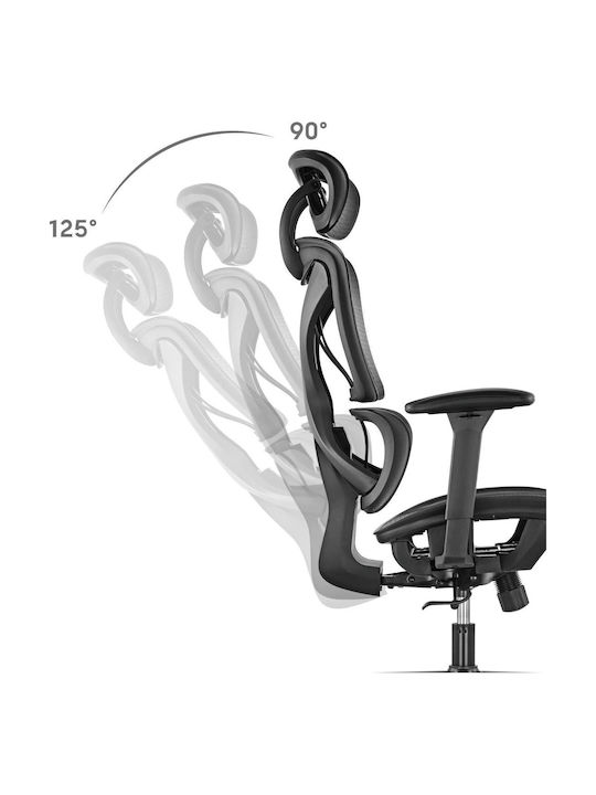 Mozos Office Chair with Fixed Arms Czarne
