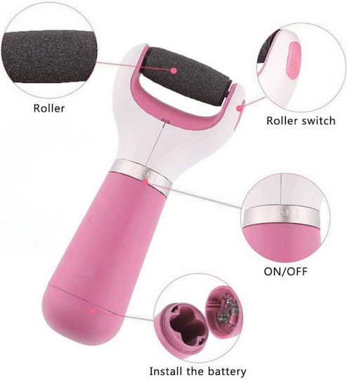 Electric Battery Foot File Heels Callus Pink