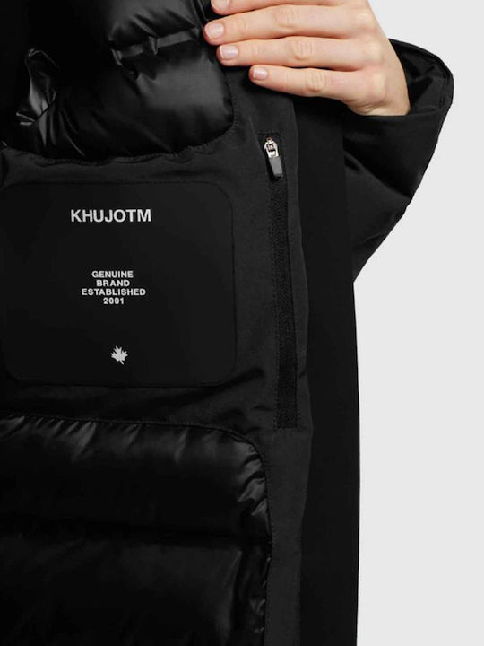 Women's Lifestyle Jacket for Winter with Hood Black