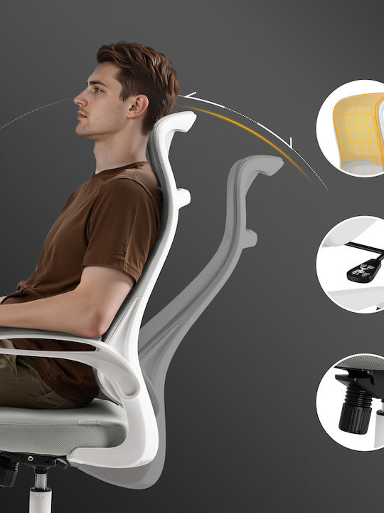Office Chair with Fixed Arms Gray SENSE7
