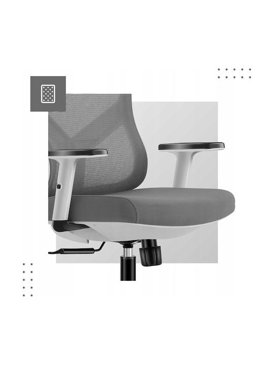 Office Chair with Fixed Arms White vidaXL