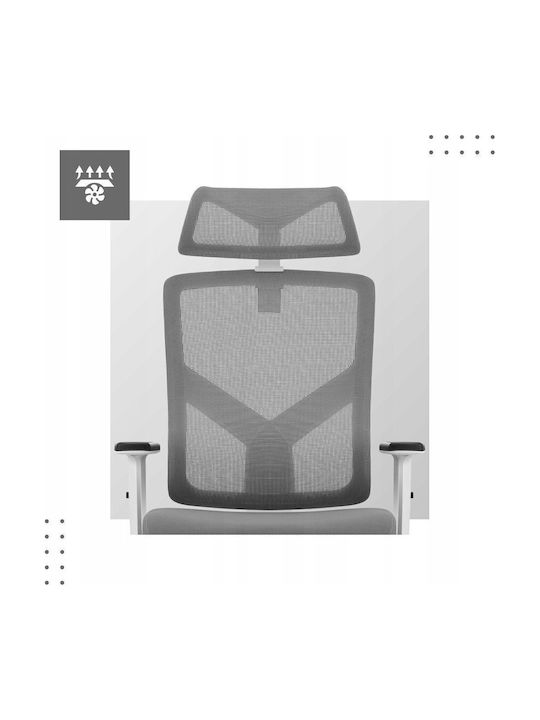 Office Chair with Fixed Arms White vidaXL