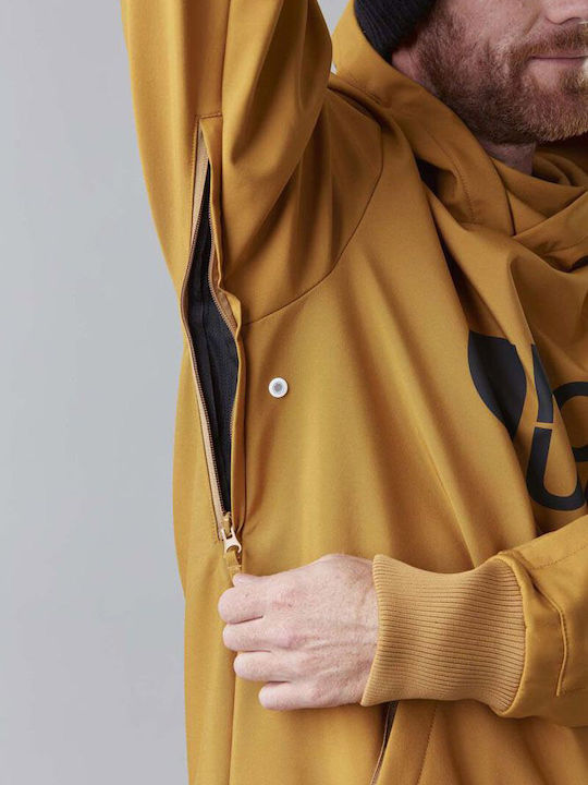 3 in 1 Winter Jacke Softshell Wasserdicht und Winddicht Camel