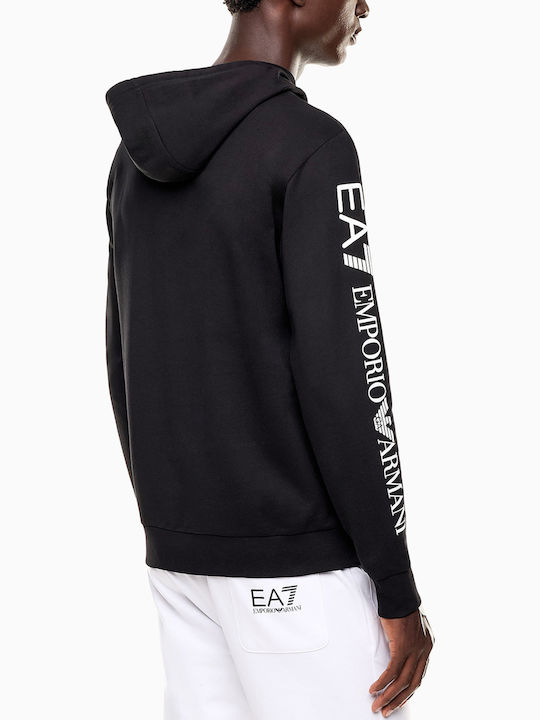 Emporio Armani Φούτερ Black/white με Κουκούλα