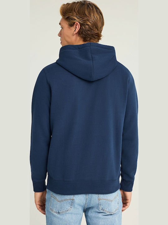 Sweatshirt with Hood Navy Blue