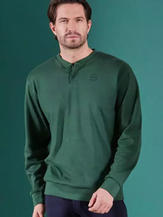 Paul Martin Men's Winter Pajamas Set Green