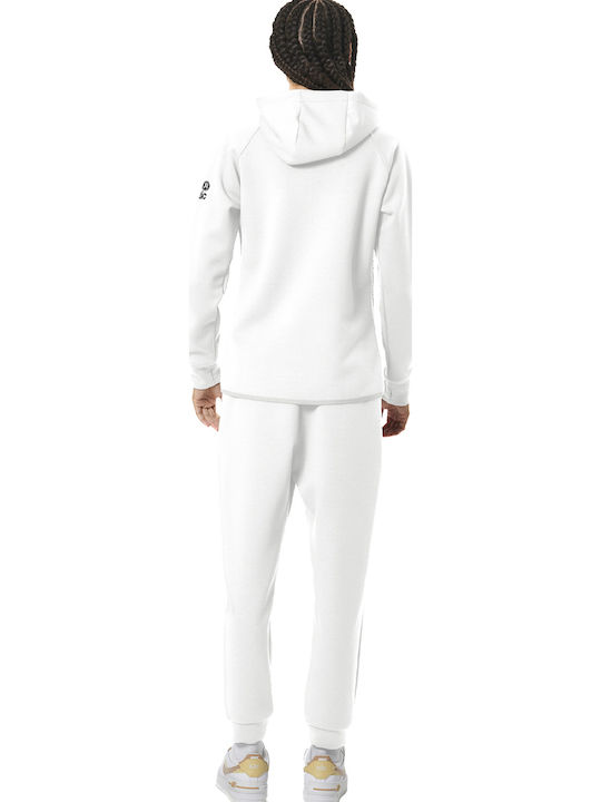 Women's Sweatshirt Jacket Hooded White