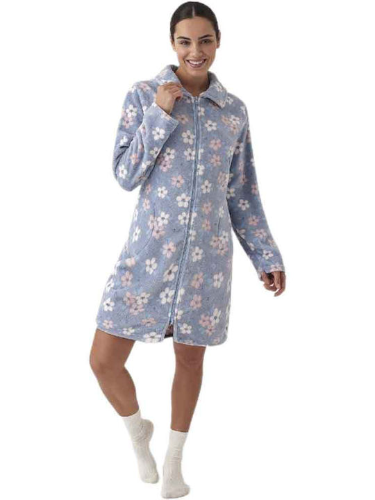 Promise Winter Women's Robe Sky Blue