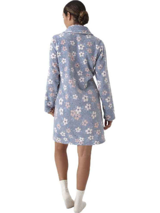 Promise Winter Women's Robe Sky Blue