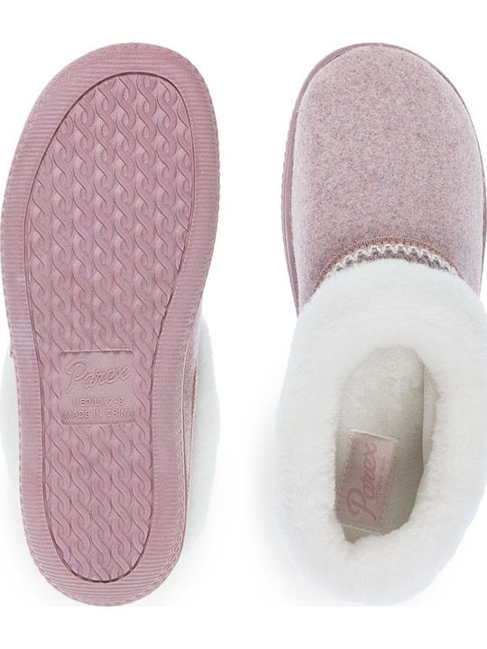 Closed-Toe Women's Pink Slippers