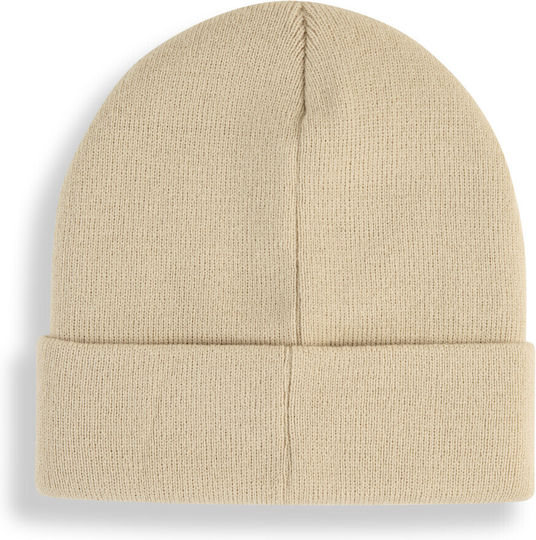 Beanie Männer Beanie Gestrickt in Beige Farbe