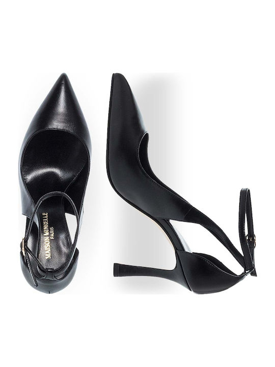 Leder Pumps Schwarz