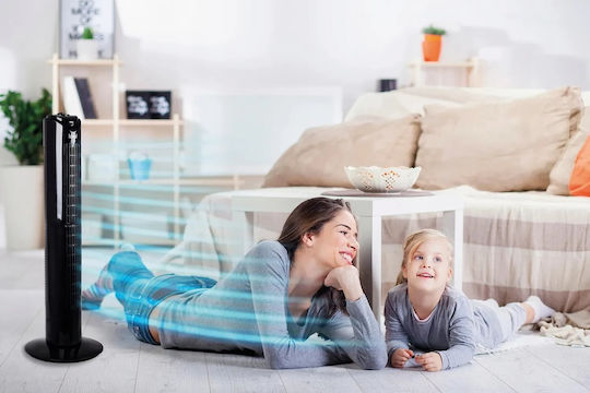 Ideal Id6501 Ανεμιστήρας Πύργος Μαύρος